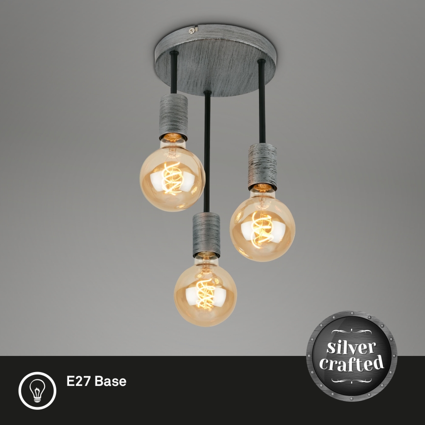 Briloner - Candelabro suspenso HENGA 3xE27/60W/230V