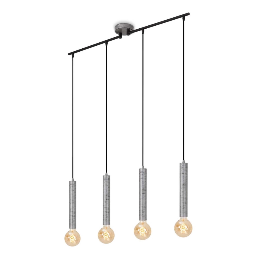 Briloner - Candelabro suspenso LONGA 4xE27/60W/230V prateado