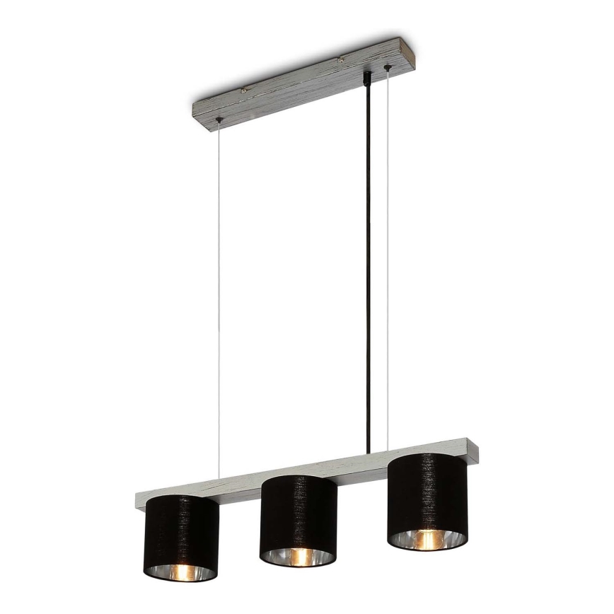 Briloner - Candelabro suspenso LURI 3xE14/25W/230V árvore da borracha