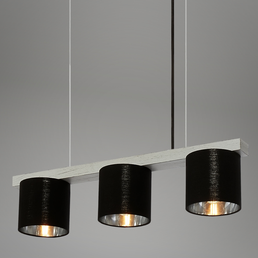 Briloner - Candelabro suspenso LURI 3xE14/25W/230V árvore da borracha