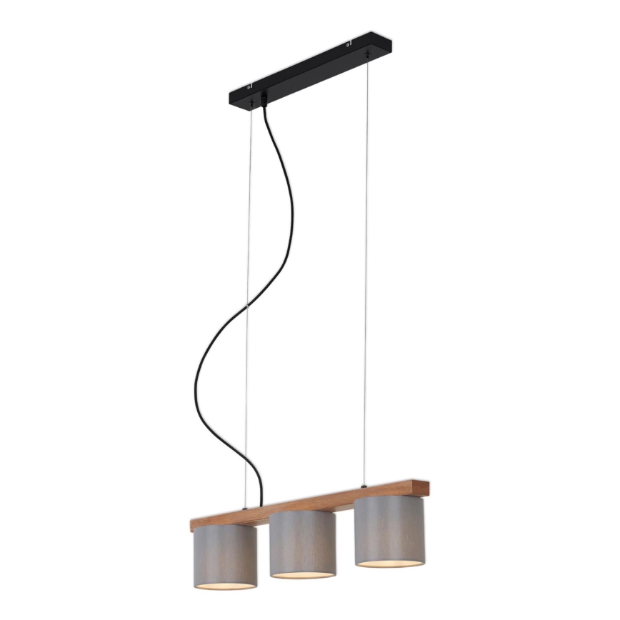 Briloner - Candelabro suspenso RHON 3xE14/25W/230V árvore da borracha