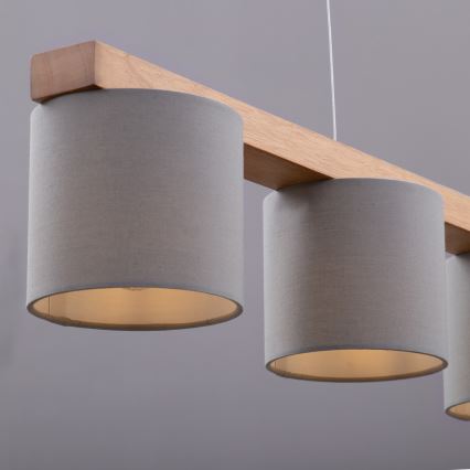 Briloner - Candelabro suspenso RHON 3xE14/25W/230V árvore da borracha