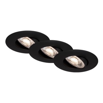 Briloner - CONJUNTO 3x Iluminação de casa de banho LED com regulação LED/4,9W/230V IP23