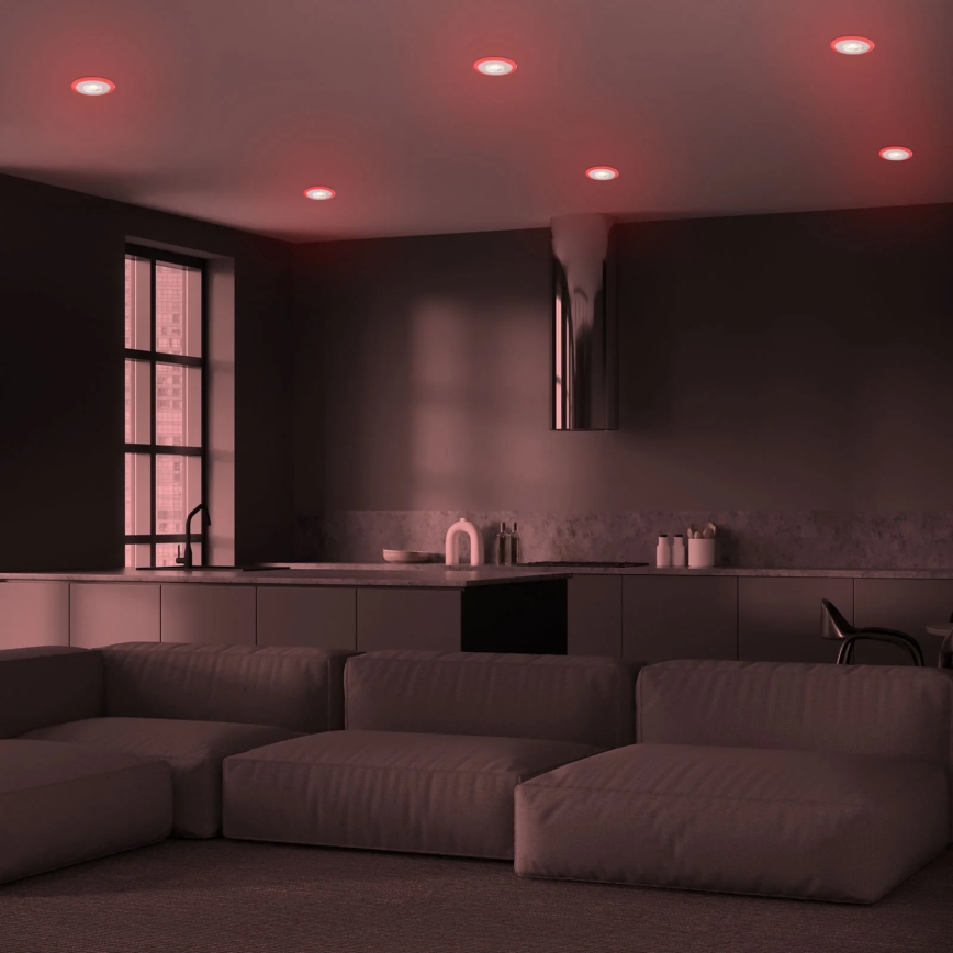Briloner - CONJUNTO 3x LED RGBW Foco de encastrar de casa de banho com regulação LED/5W/230V 3000-6500K IP44 + controlo remoto