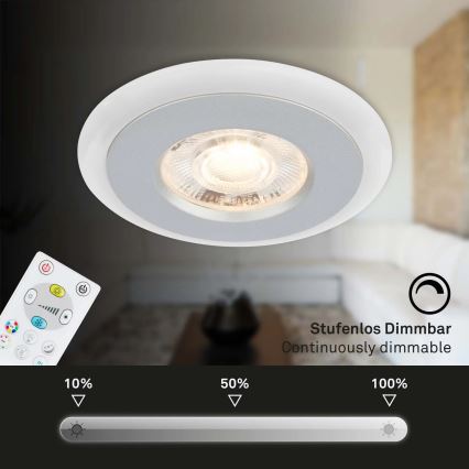 Briloner - CONJUNTO 3x LED RGBW Foco de encastrar de casa de banho com regulação LED/5W/230V 3000-6500K IP44 + controlo remoto
