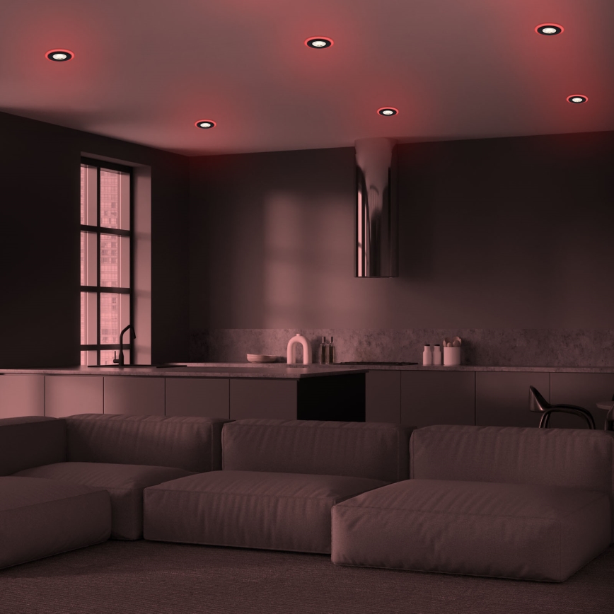 Briloner - CONJUNTO 3x LED RGBW Foco de encastrar de casa de banho com regulação LED/5W/230V 3000-6500K IP44 + controlo remoto