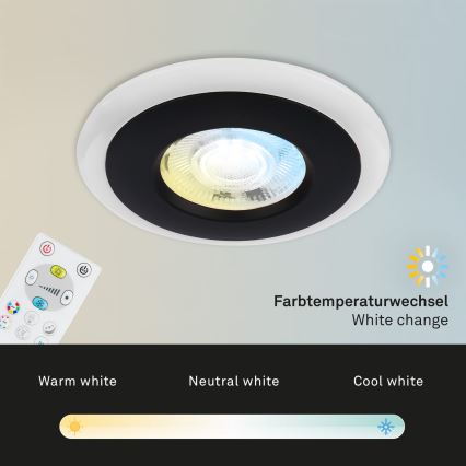 Briloner - CONJUNTO 3x LED RGBW Foco de encastrar de casa de banho com regulação LED/5W/230V 3000-6500K IP44 + controlo remoto