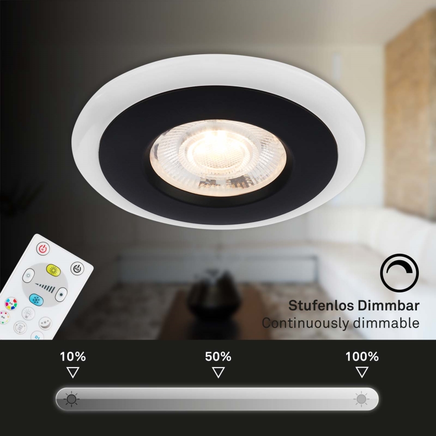 Briloner - CONJUNTO 3x LED RGBW Foco de encastrar de casa de banho com regulação LED/5W/230V 3000-6500K IP44 + controlo remoto