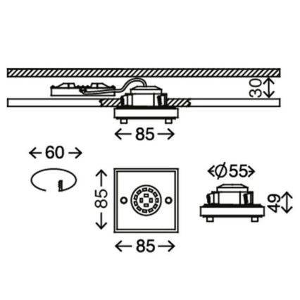 Briloner - Foco de encastrar de casa de banho LED ATTACH LED/5W/230V IP44
