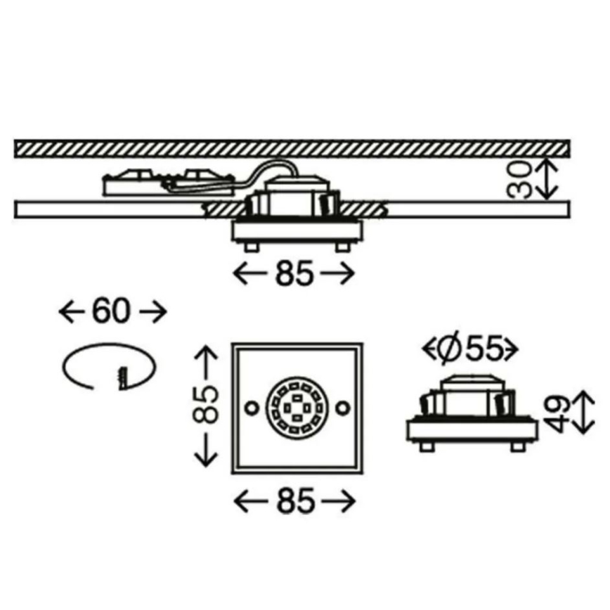 Briloner - Foco de encastrar de casa de banho LED ATTACH LED/5W/230V IP44