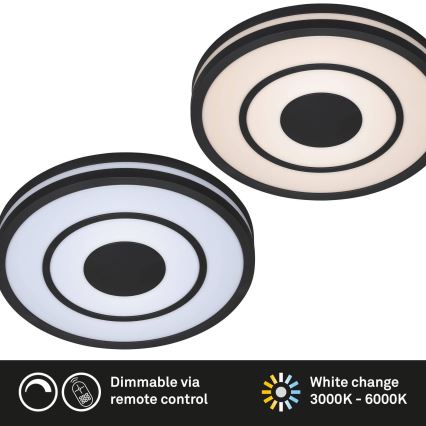 Briloner - Iluminação de teto LED com regulação RIPPLE LED/24W/230V 3000-6500K + controlo remoto