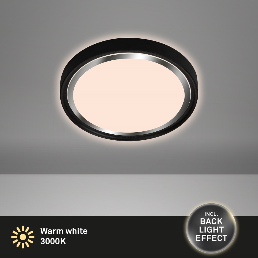 Briloner - Iluminação de teto LED KAHIKO LED/15W/230V preto
