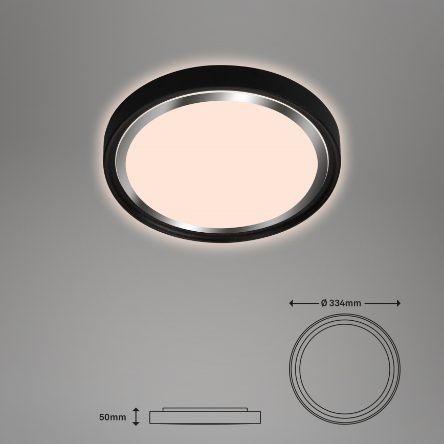 Briloner - Iluminação de teto LED KAHIKO LED/15W/230V preto