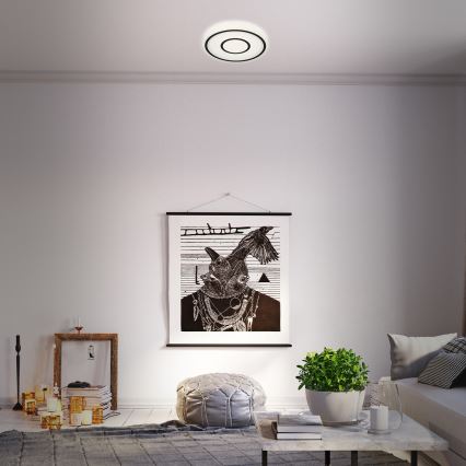 Briloner - Iluminação de teto LED SIRKEL LED/12W/230V preto