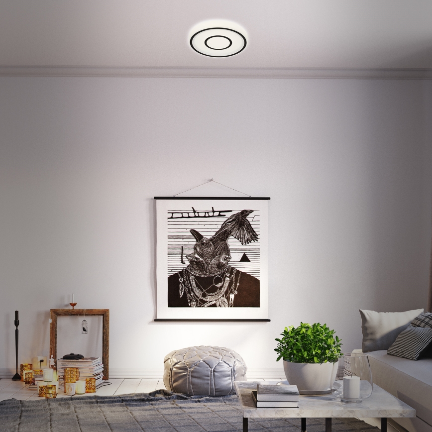 Briloner - Iluminação de teto LED SIRKEL LED/12W/230V preto