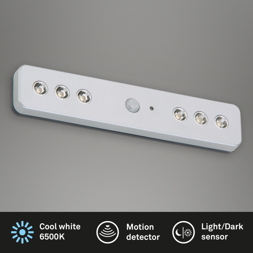 Briloner - Iluminação noturna LED com uma sensor LERO LED/0,48W/6xAAA