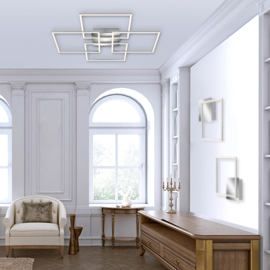Briloner - Lustre de teto LED dimável FRAME 4xLED/12W/230V