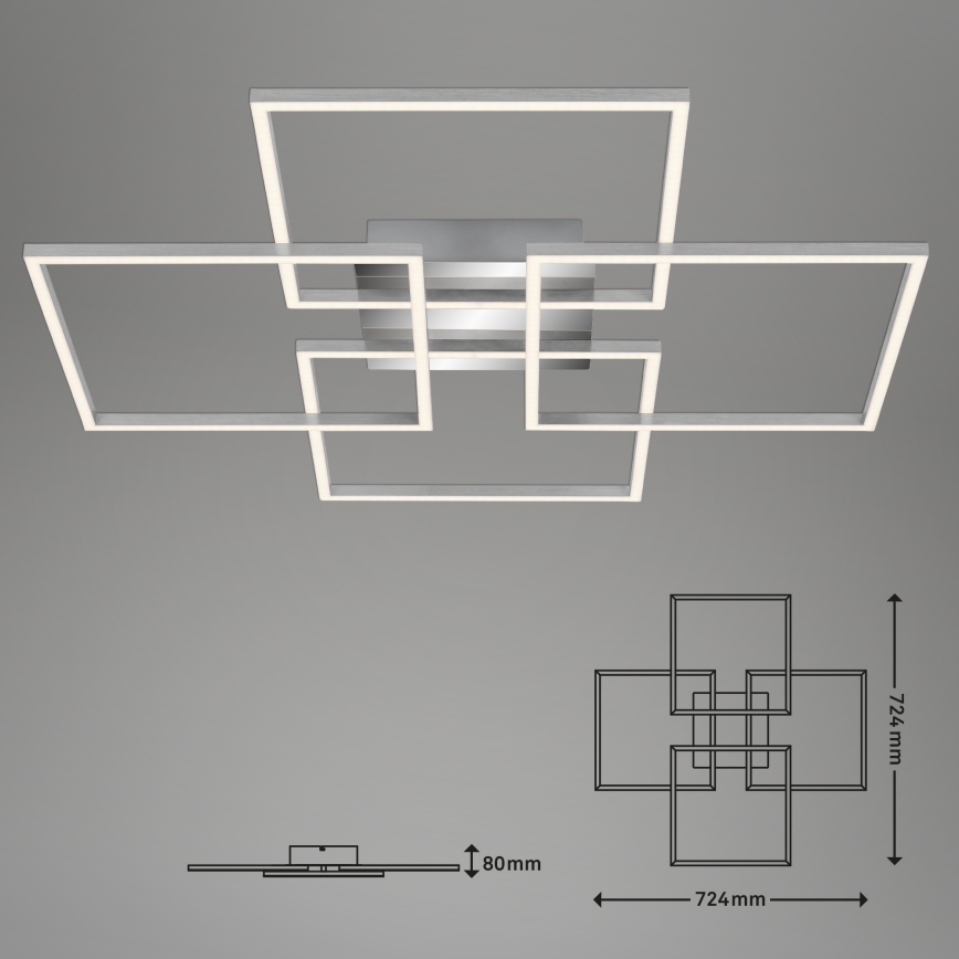 Briloner - Lustre de teto LED dimável FRAME 4xLED/12W/230V