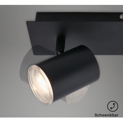 Briloner  10476221 - Foco para casa de banho 2xGU10/5W/230V IP44 preto