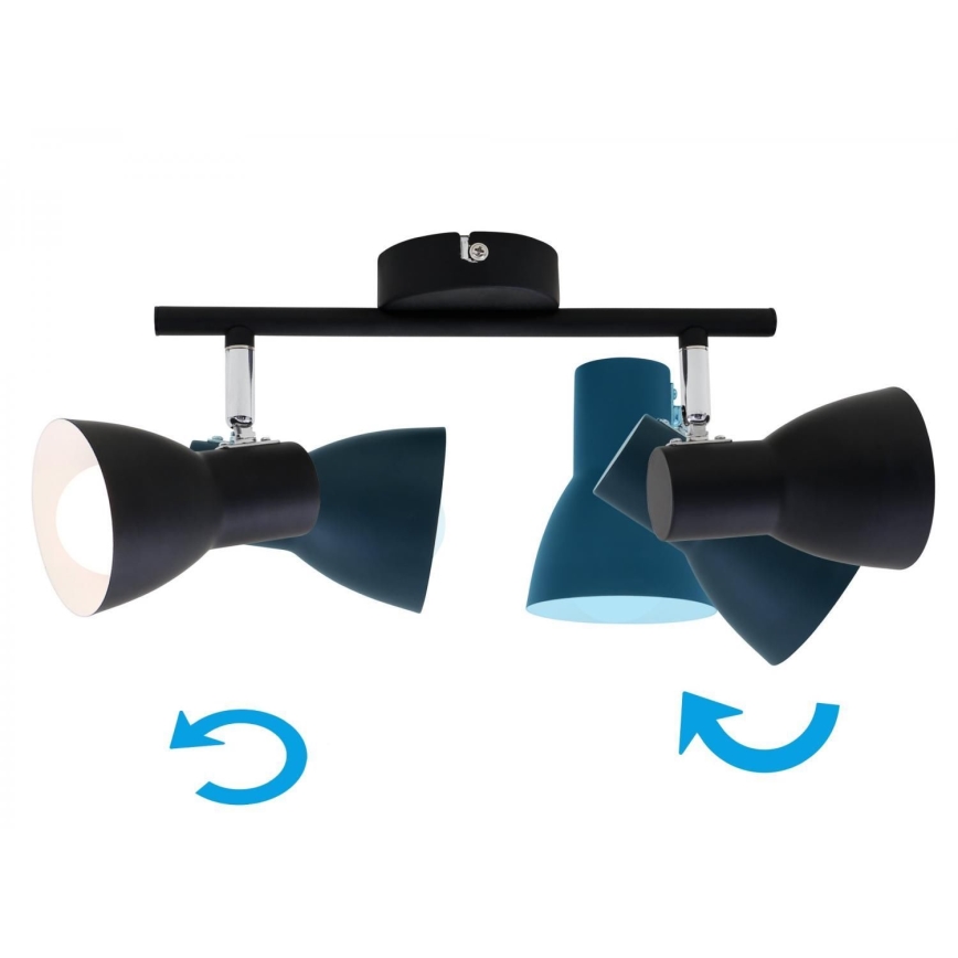 Briloner 10698891 - Foco 2xE14/25W/230V preto