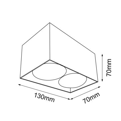 Brosline - Luminária de teto direcionável 2xGU10/10W/230V branca