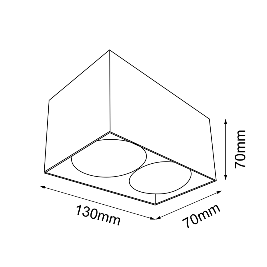 Brosline - Luminária de teto direcionável 2xGU10/10W/230V branca