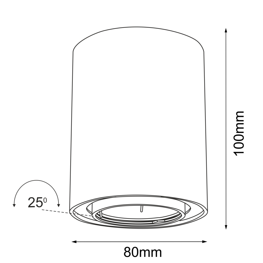 Brosline - Candeeiro de foco 1xGU10/10W/230V branco