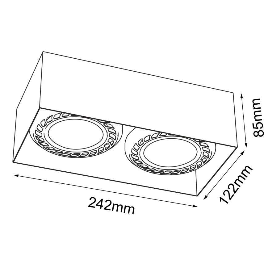 Brosline - Spot orientável 2xGU10/18W/230V branco