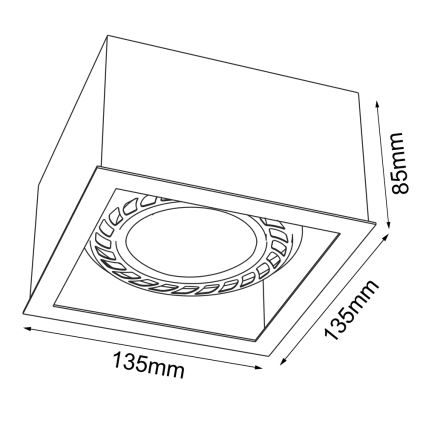 Brosline - Spot 1xGU10/18W/230V branco