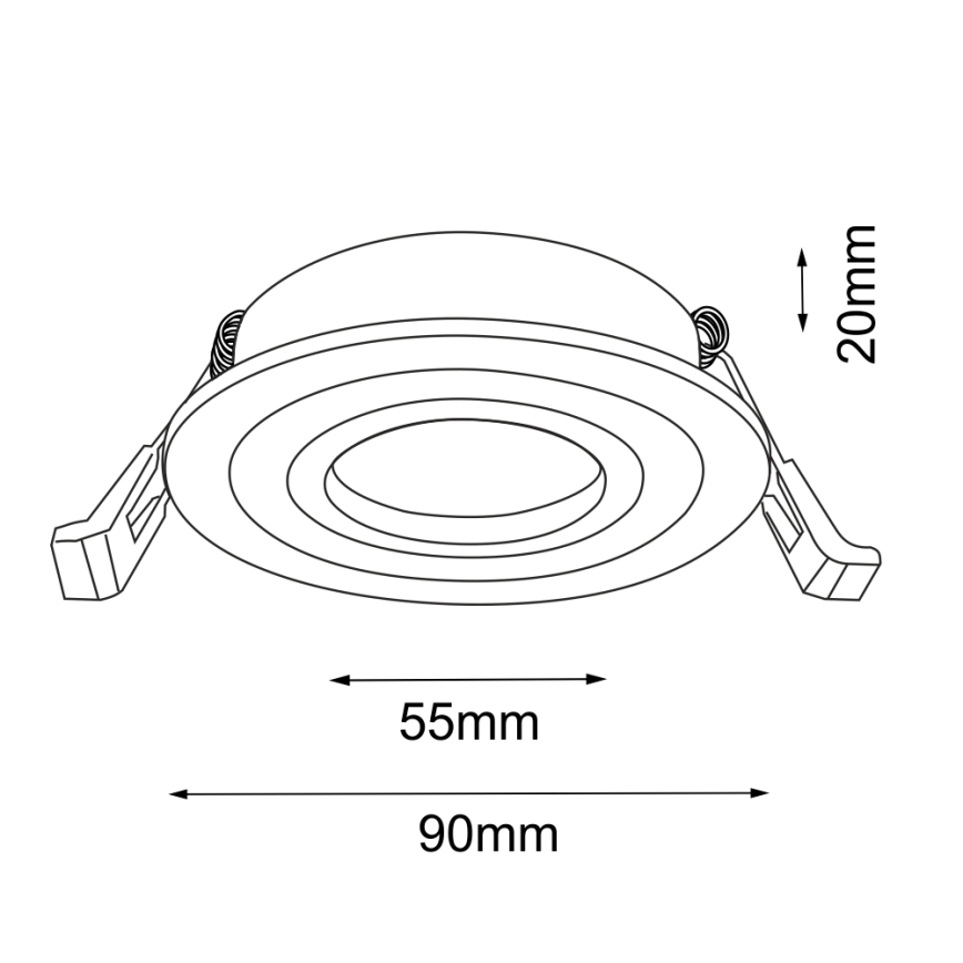 Brosline - Luminária embutida para tecto 1xGU10/10W/230V branca