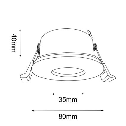 Brosline - Luminária embutida de teto 1xGU10/10W/230V branca