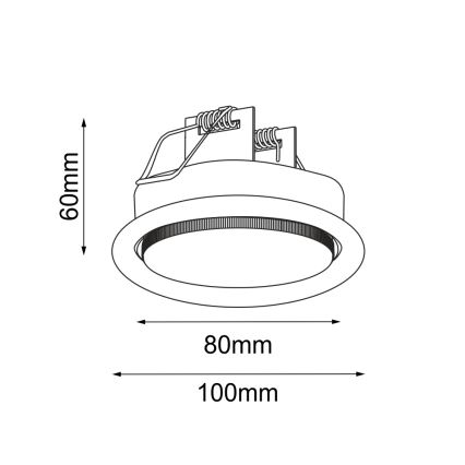 Brosline - Luminária de teto embutida 1xGX53/9W/230V branca