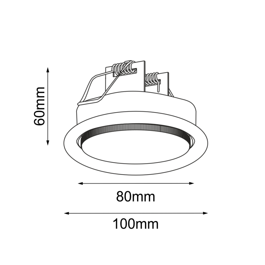 Brosline - Luminária de teto embutida 1xGX53/9W/230V branca