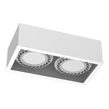 Brosline - Candeeiro de tecto com 2 focos GU10/18W/230V branco