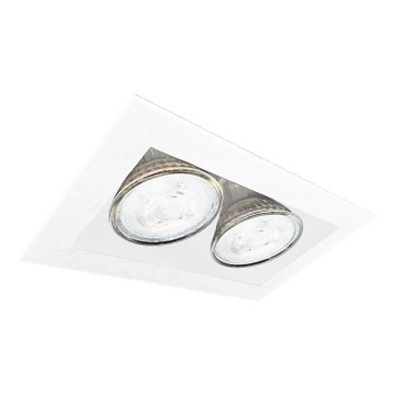 Brosline - Luminária de embutir 2xGU10/10W/230V branca