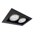 Brosline - Luminária de embutir 2xGU10/10W/230V preta