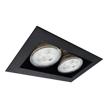 Brosline - Luminária de embutir 2xGU10/10W/230V preta