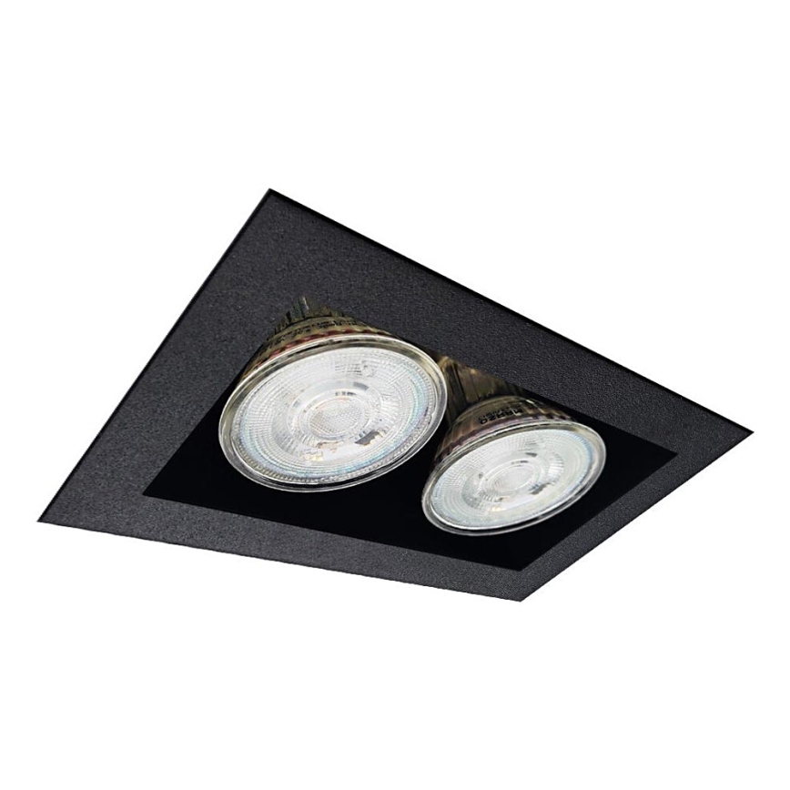 Brosline - Luminária de embutir 2xGU10/10W/230V preta
