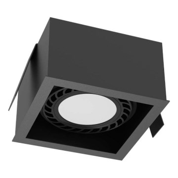 Brosline - Luminária de teto embutida 1xGU10/18W/230V preta