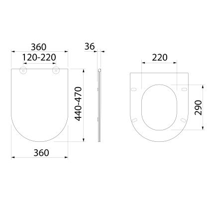 Bruckner - Assento de sanita SoftClose FULDA SLIM branco