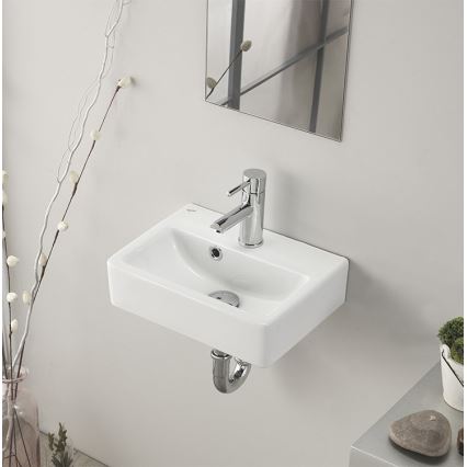 Bruckner - Bacia NOAM 37,5x28 cm cerâmica/branco