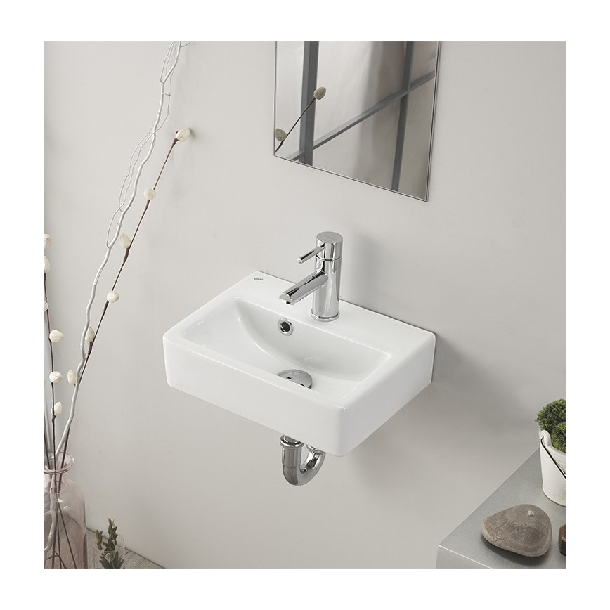 Bruckner - Bacia NOAM 37,5x28 cm cerâmica/branco