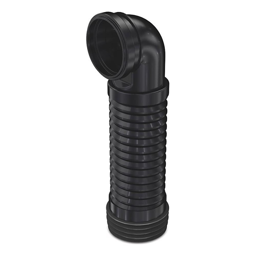 Bruckner - Conector flexível para sanita suspensa na parede 90° 20,5-37 cm preto