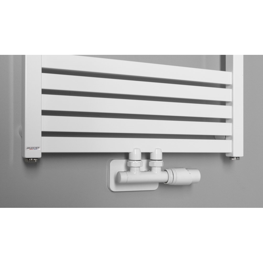 Bruckner - Conjunto de ligação termostática para ligação central WICHER branco