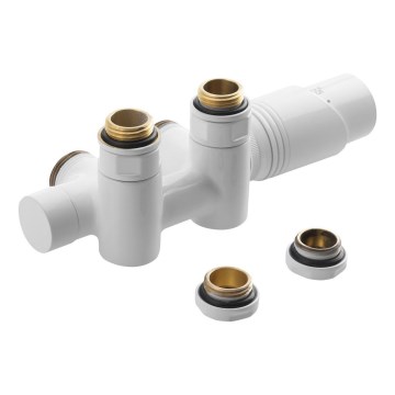 Bruckner - Conjunto de ligação termostática para ligação central WICHER COMBI branco