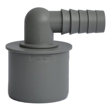 Bruckner - Extremidade de ligação da mangueira canto DN50 19-21 mm cinzento