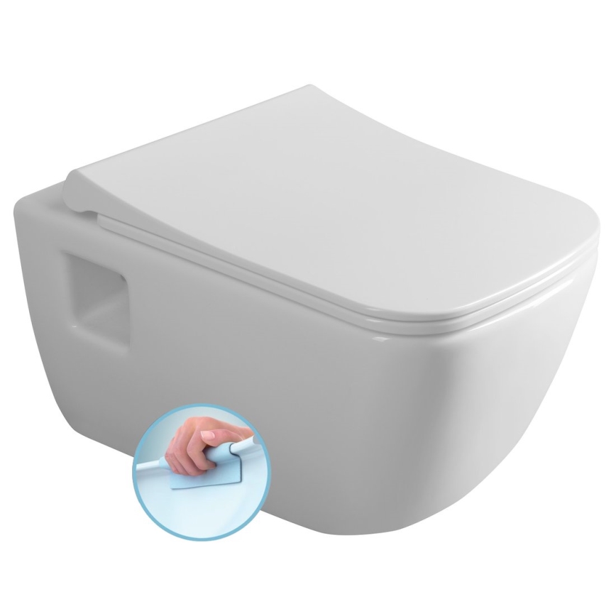 Bruckner - Sanita suspensa Rimless WALTER cerâmica/branco