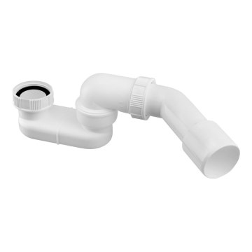 Bruckner - Sifão com rosca de união e ângulo de curvatura DN40/50 branco