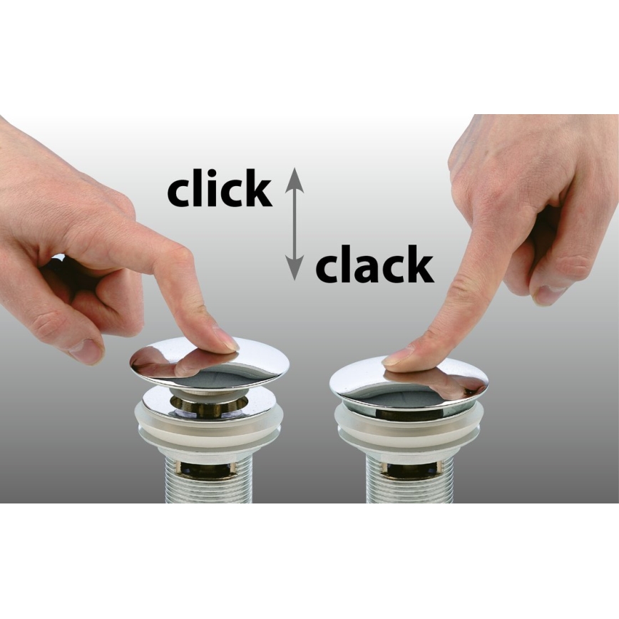 Bruckner - Válvula de drenagem CLICK-CLACK diâmetro 6,3 cm aço inoxidável
