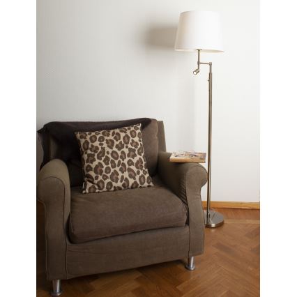 ByRydens - Candeeiro de chão LED ORLANDO 1xE27/5W/230V + LED/3W branco/bronze diâmetro 36 cm